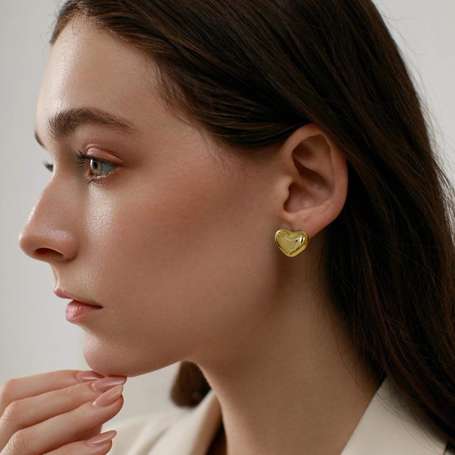 10 Pairs Hypoallergenic Chunky Gold 