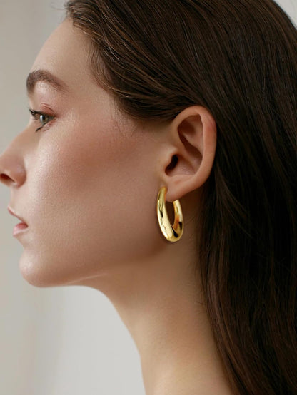 10 Pairs Hypoallergenic Chunky Gold 