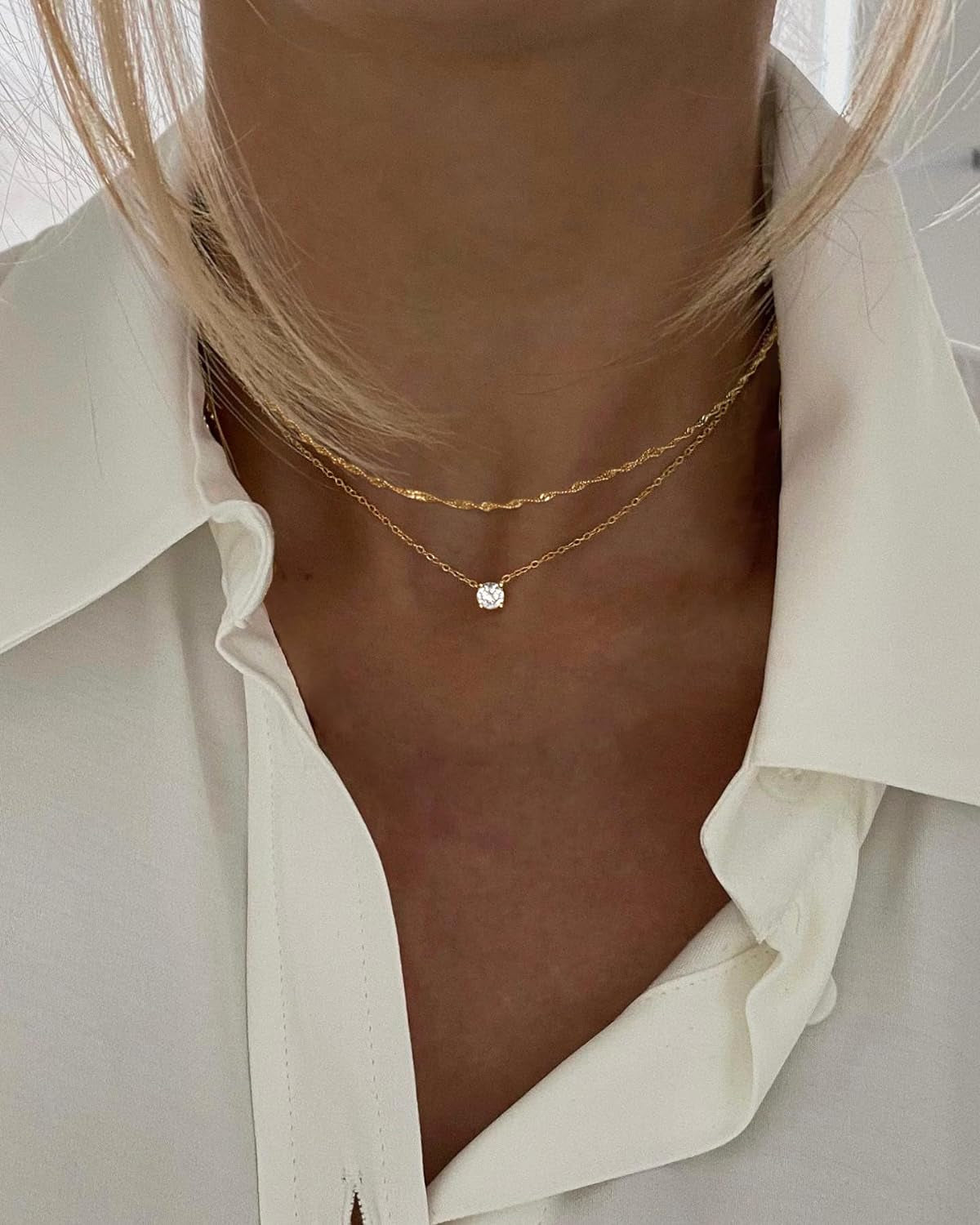 Dainty 14K Gold Plated/Silver Cubic
