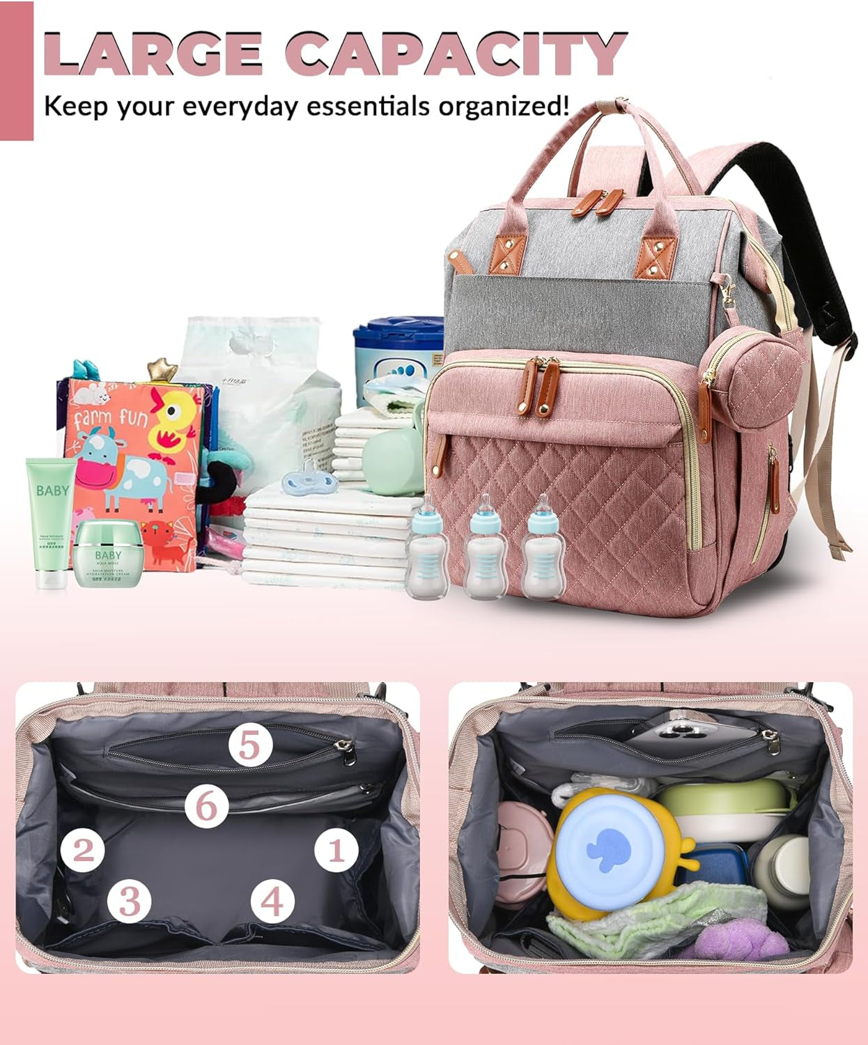 Diaper Bag Backpack with Changing Statin