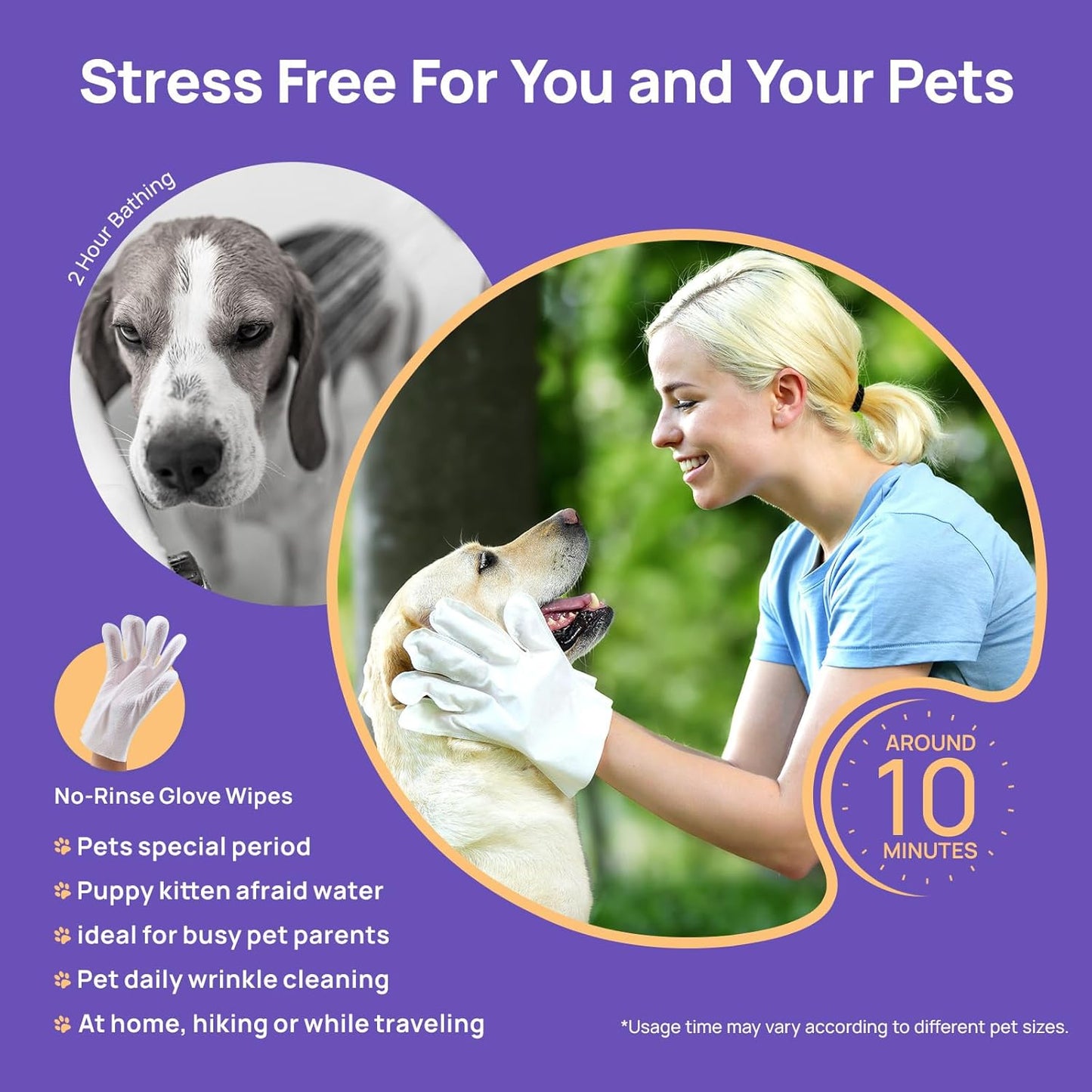 Cleaning Deodorizing Glove Wipes for Dog