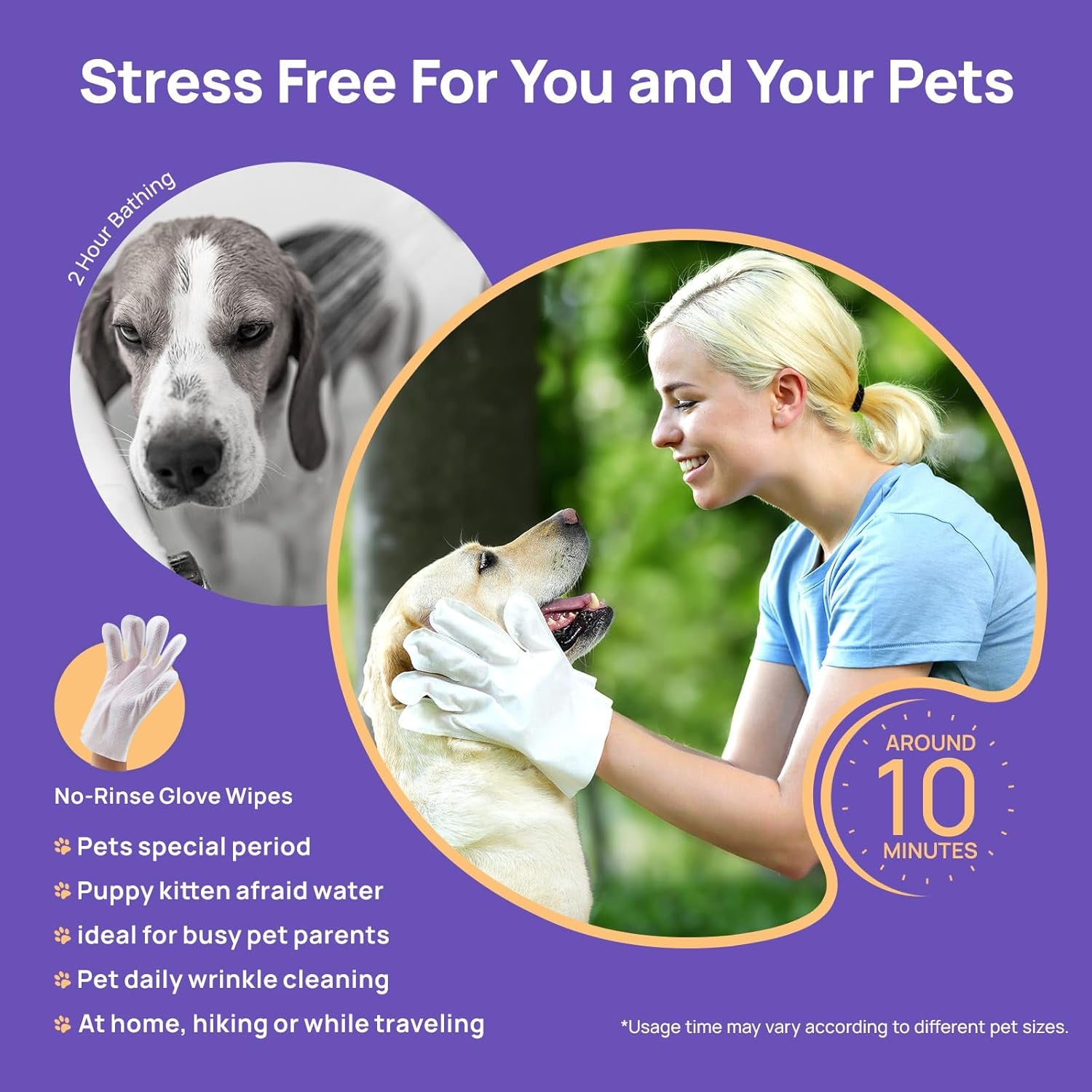 Cleaning Deodorizing Glove Wipes for Dog