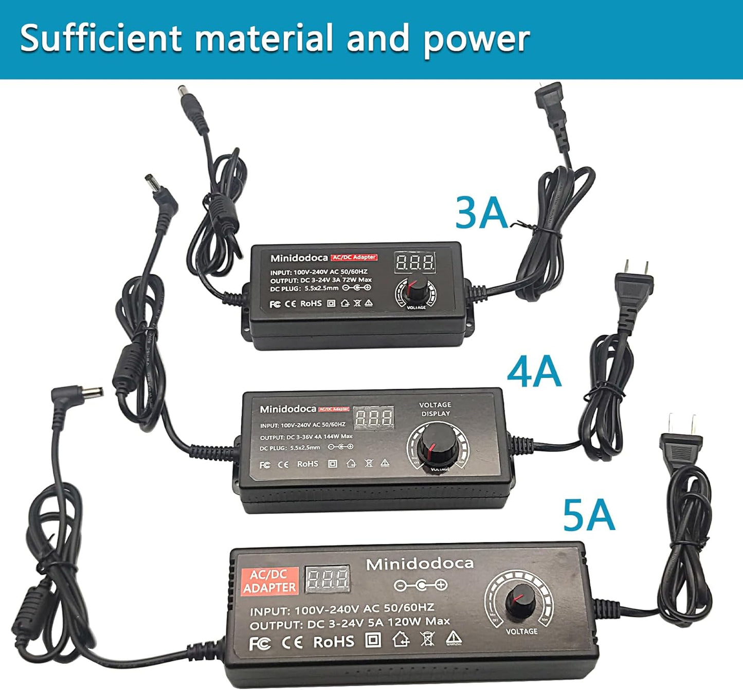 144W Power Supply Adjustable DC 3V ~