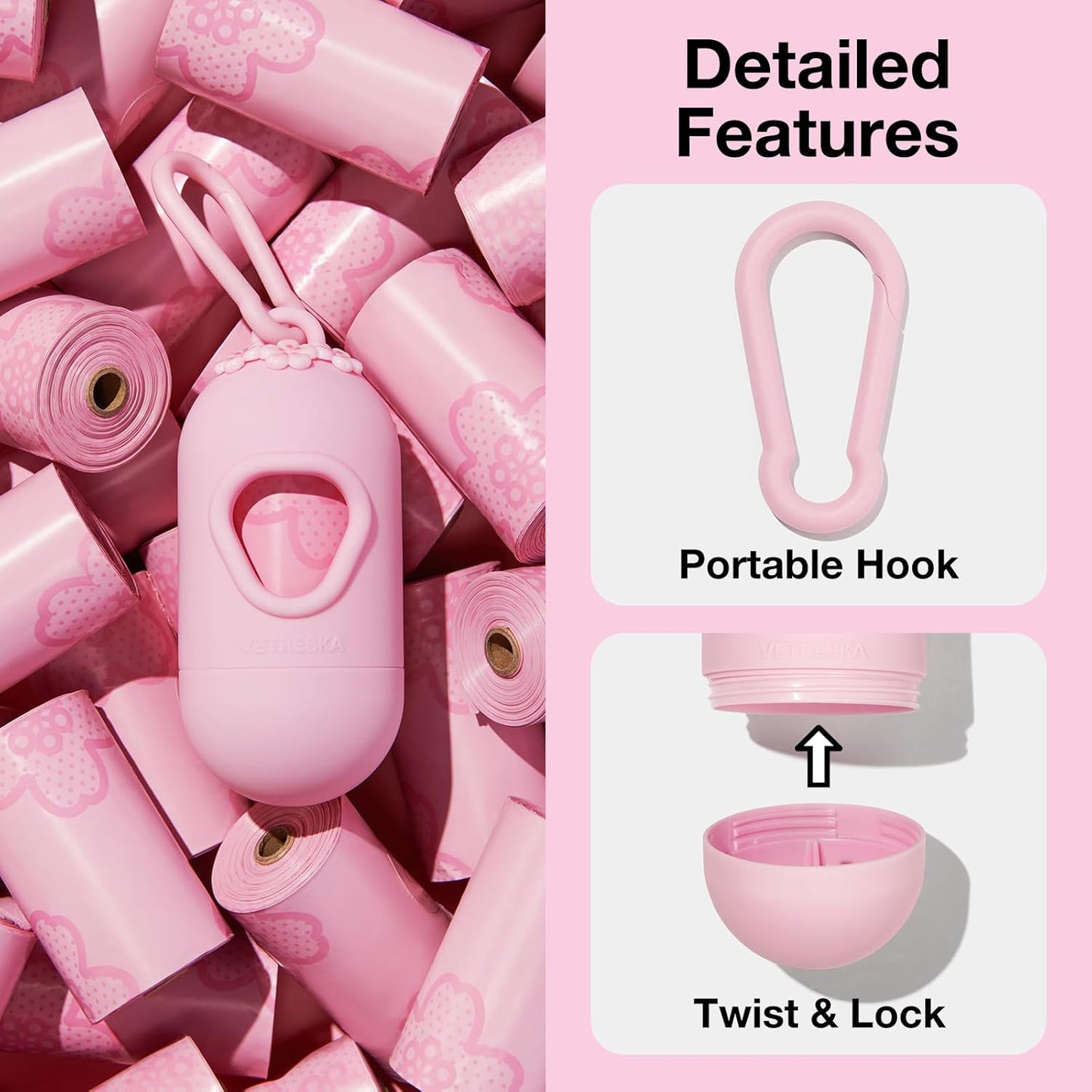 Dog Poop Bag Dispenser , Cherry Blossom