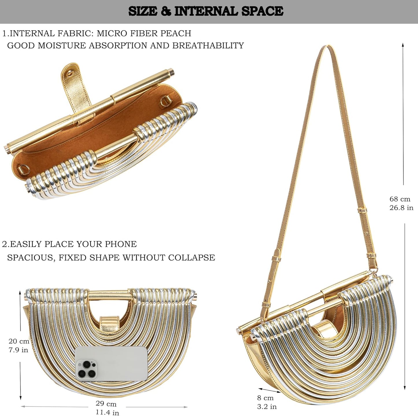 Trendy Woven Evening Clutch Purse