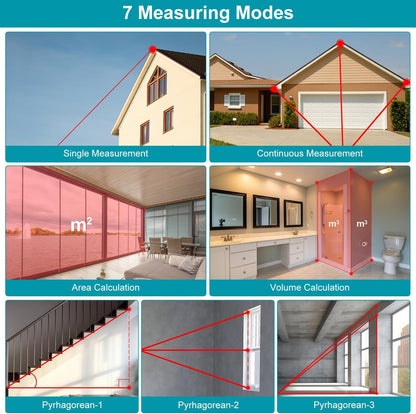 393Ft Dual Laser Distance Measuring Tool