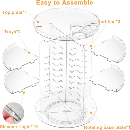 Rotating Makeup Organizer, DIY 8 