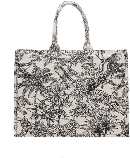 Large Capacity Handbag Linen Cotton 