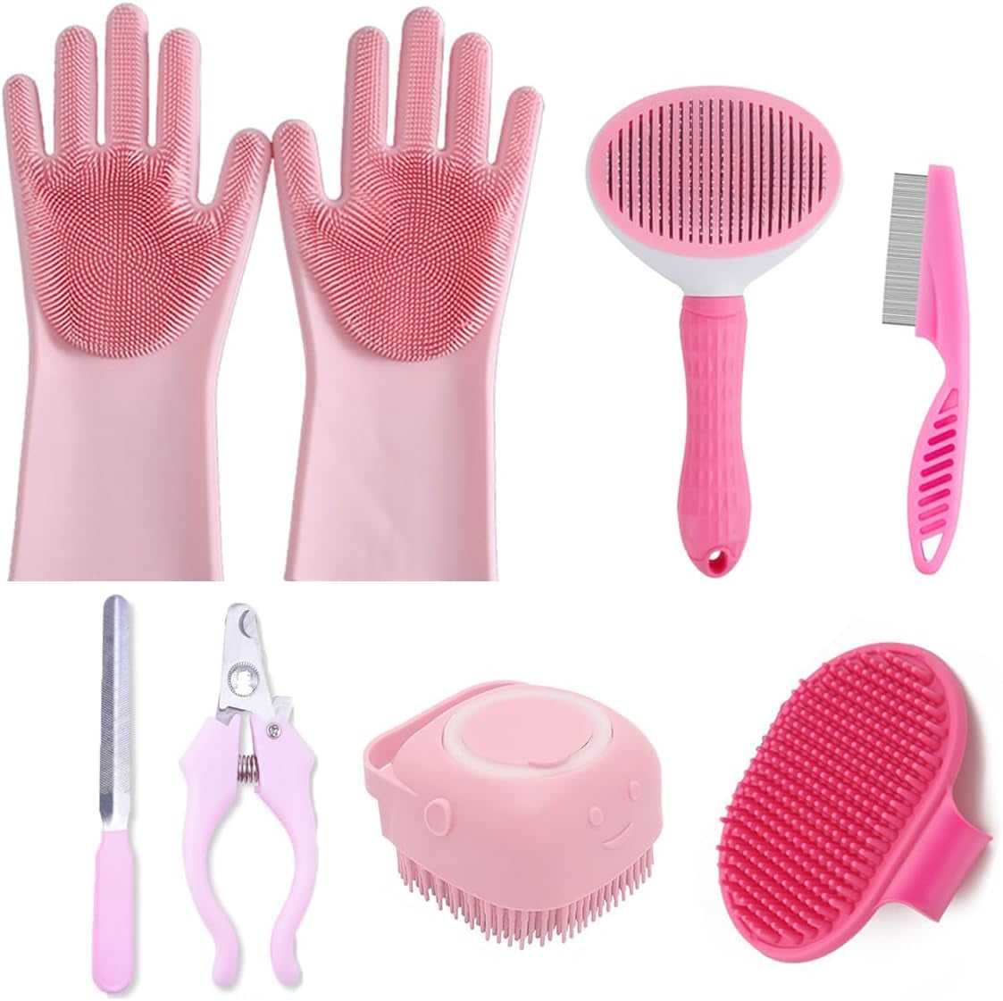 8PCS Dog Bath Supplies Set，Dog Washing