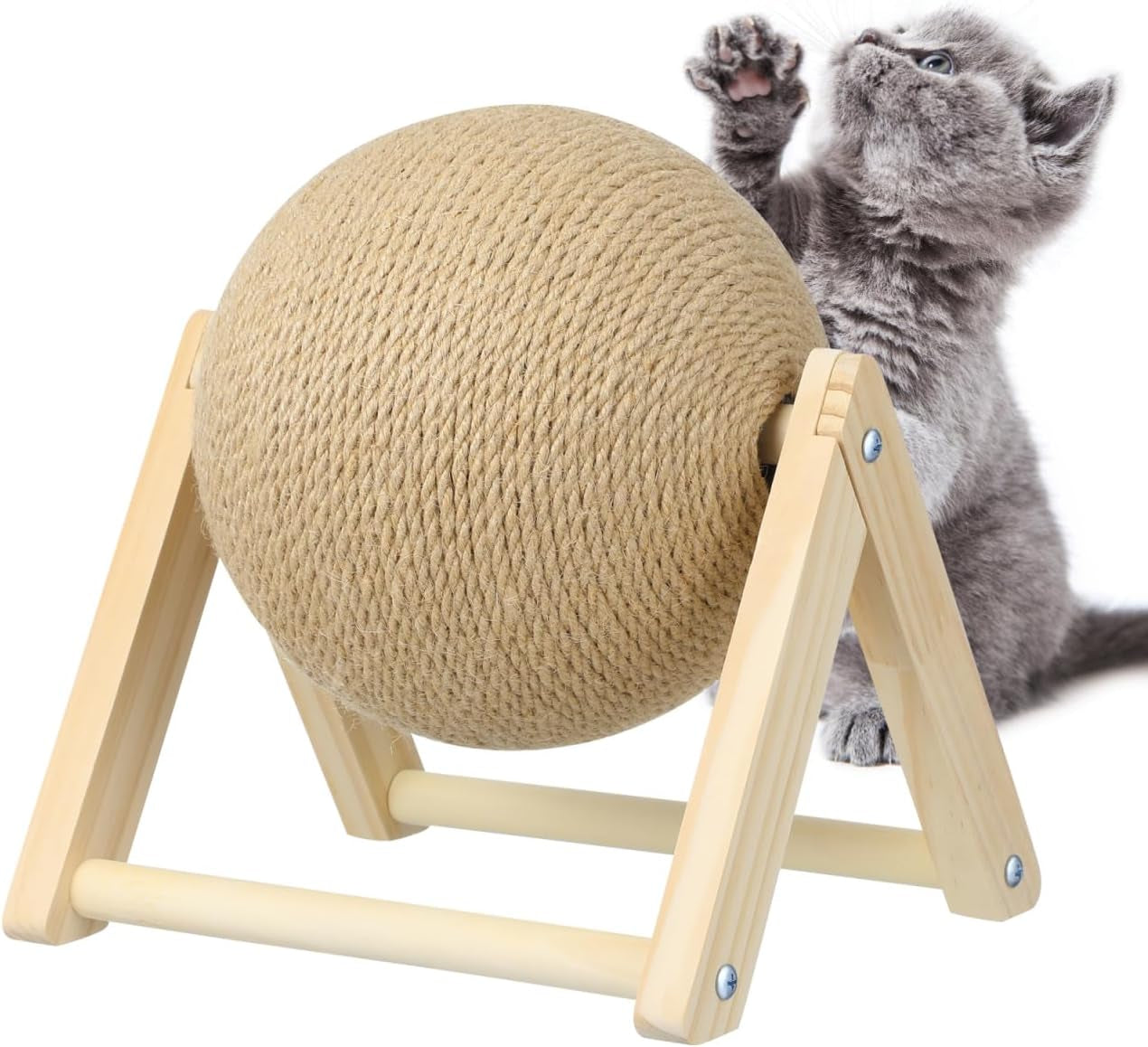 Cat Scratcher with Wood Scratching Ball 