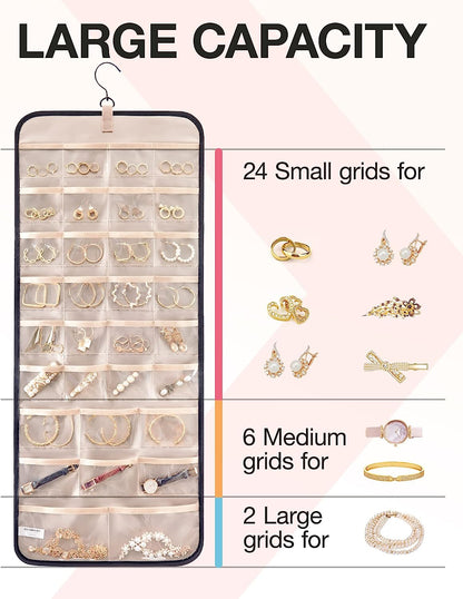 Hanging Jewelry Organizer Storage Roll