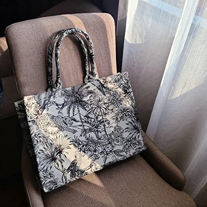 Large Capacity Handbag Linen Cotton 