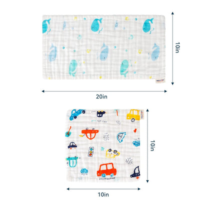Muslin Baby Burp Cloths 6 Pack L20''X10'