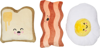 Barkfast Dog Toys, Set of 3, Plush Pet