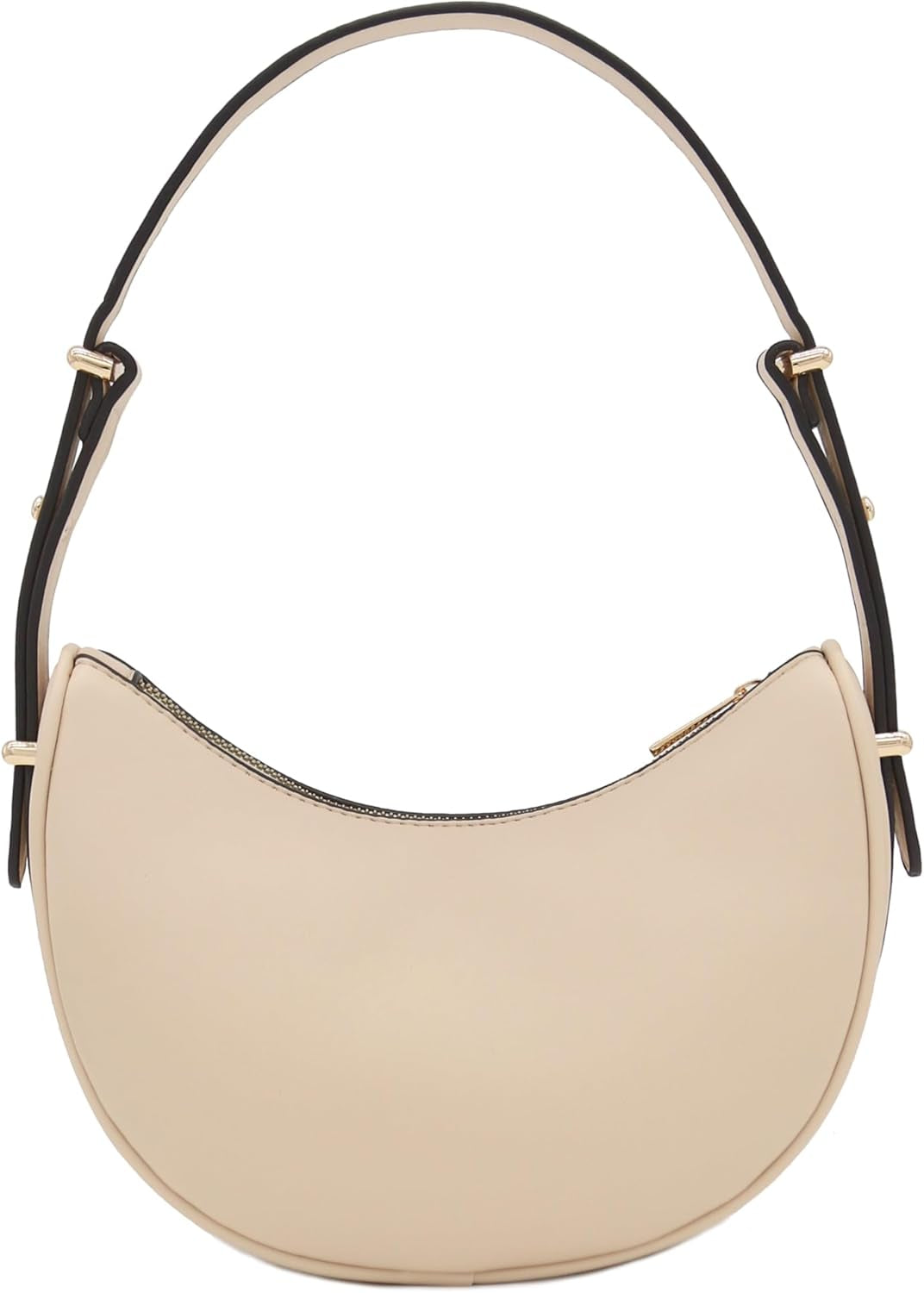 Small Crescent Smooth Faux Leather