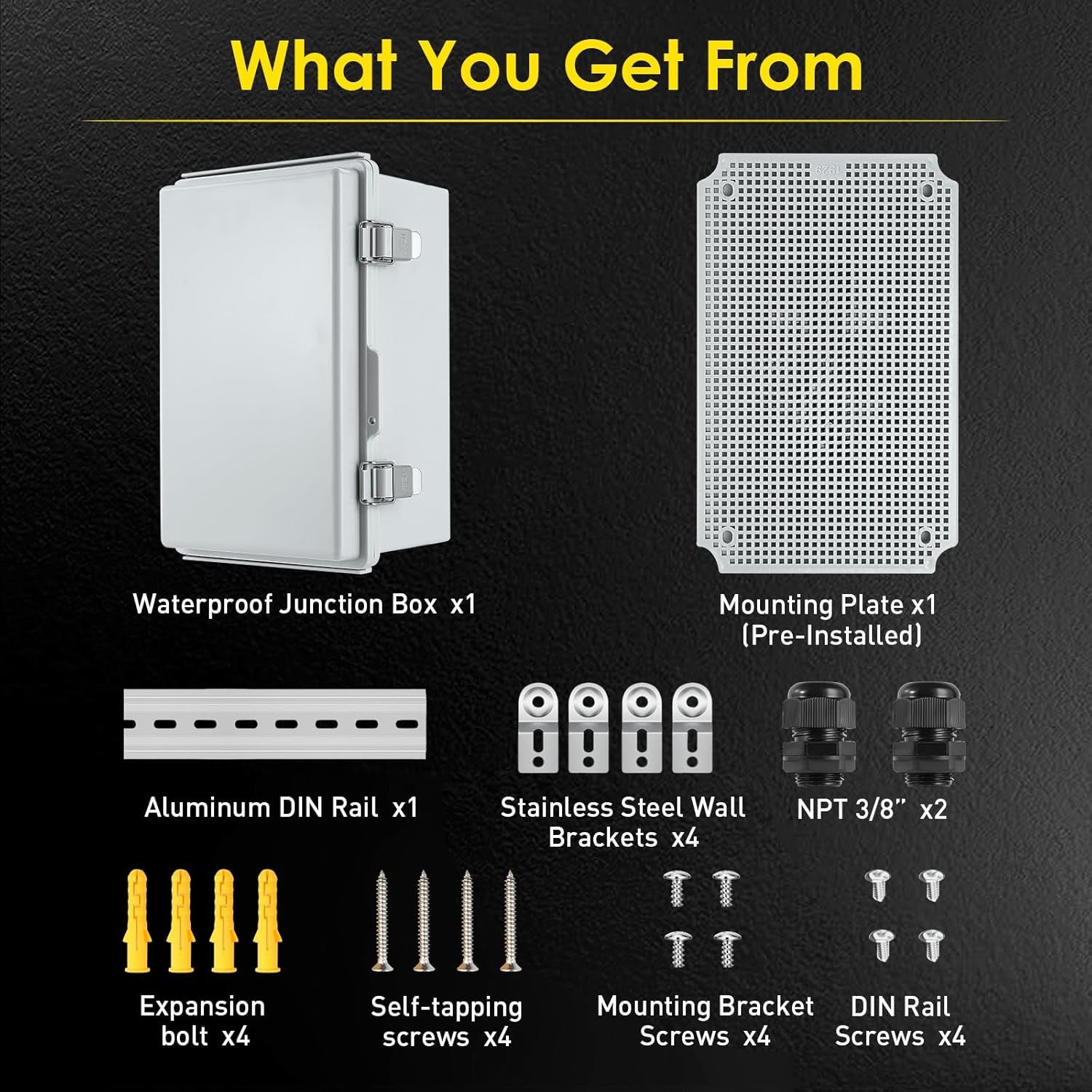 Waterproof Electrical Junction Box, IP67
