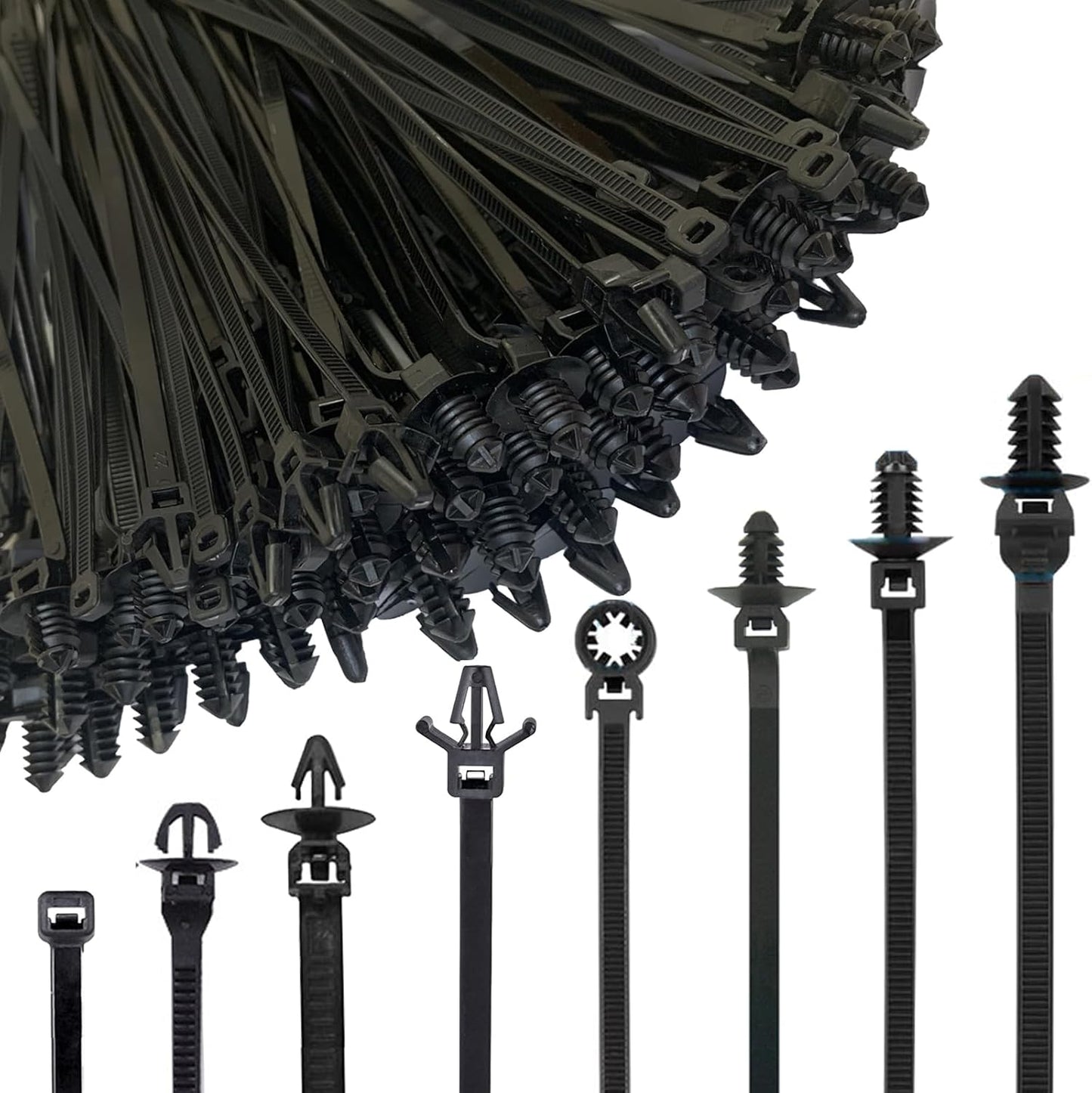 240Pcs Push Mount Cable Zip Tie,Nylon 