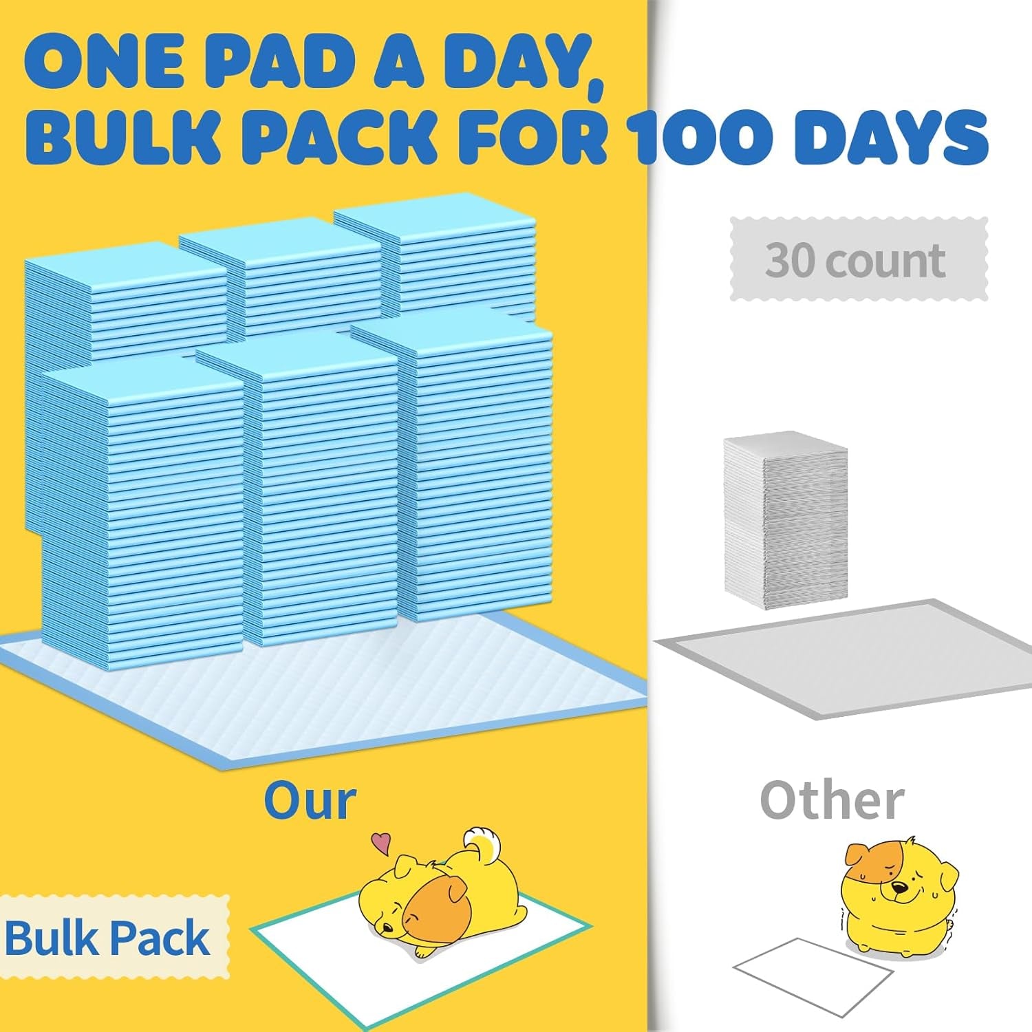100-Pack X-Large Puppy Pads - 34'' X 28