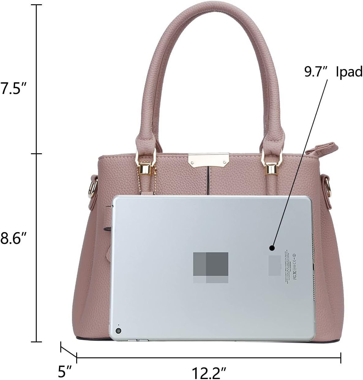 3 Zippered Compartments Purses 