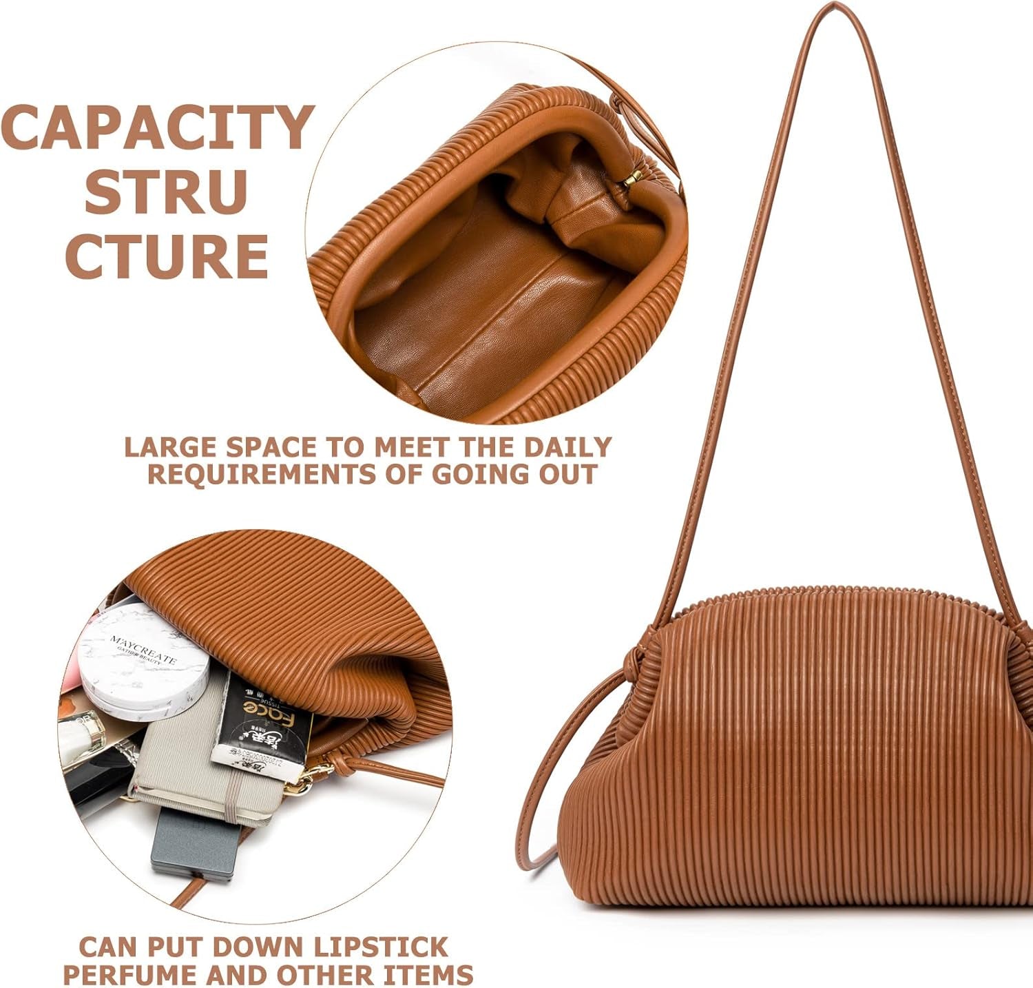 Clutch Purses for Women, Soft Cloud Bag