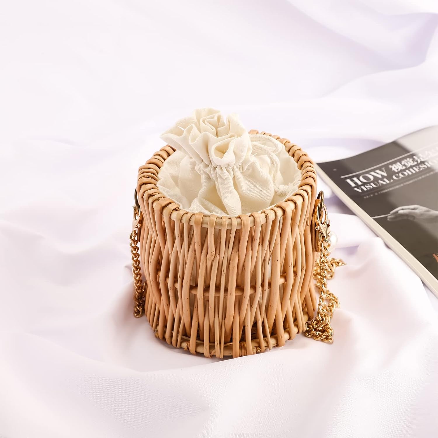 Straw Bag for Women - Wicker Small