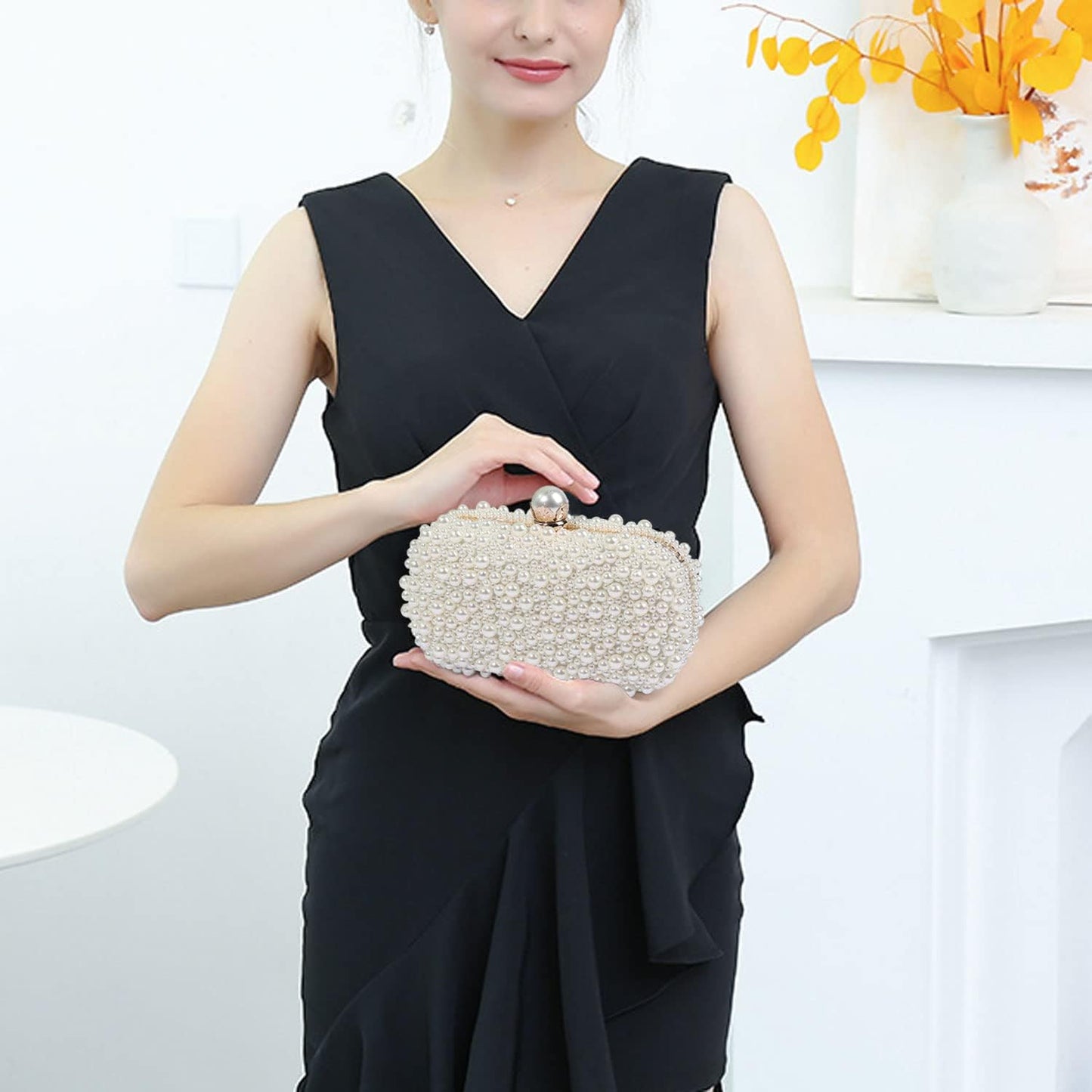 Women'S Evening Handbags Pearl Clutch