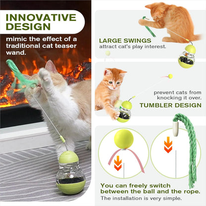 Cat Toy for Indoor Cats Wobble Treat 