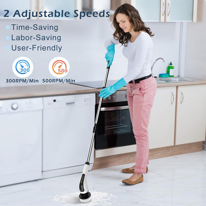Electric Spin Scrubber,Cordless Cleaning