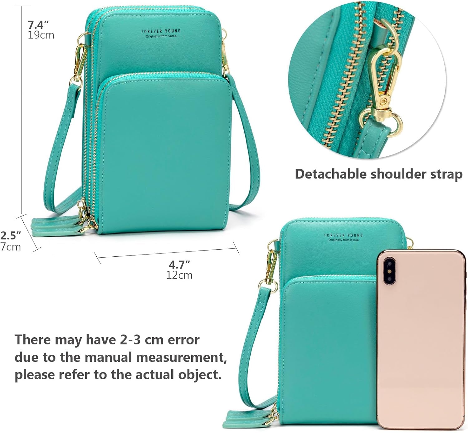 Small Leather Crossbody Bag for Women 