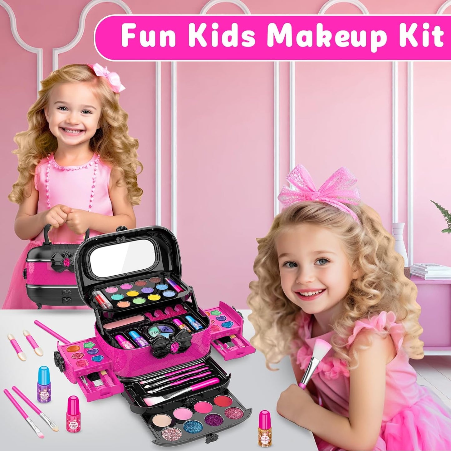 58 Pcs Kids Makeup Kit for Girl Princess