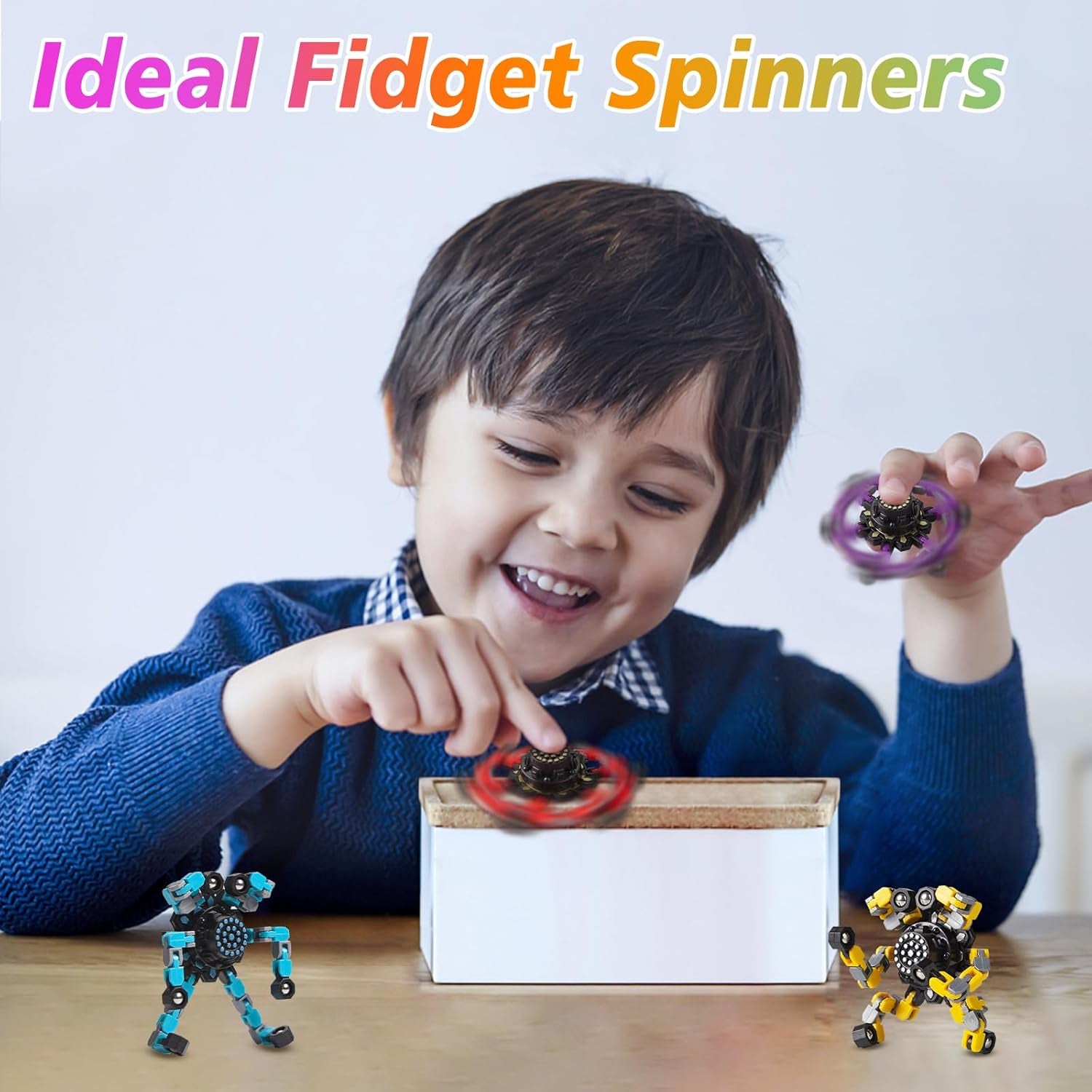 Transformable Fidget Spinners Toys 4 Pcs