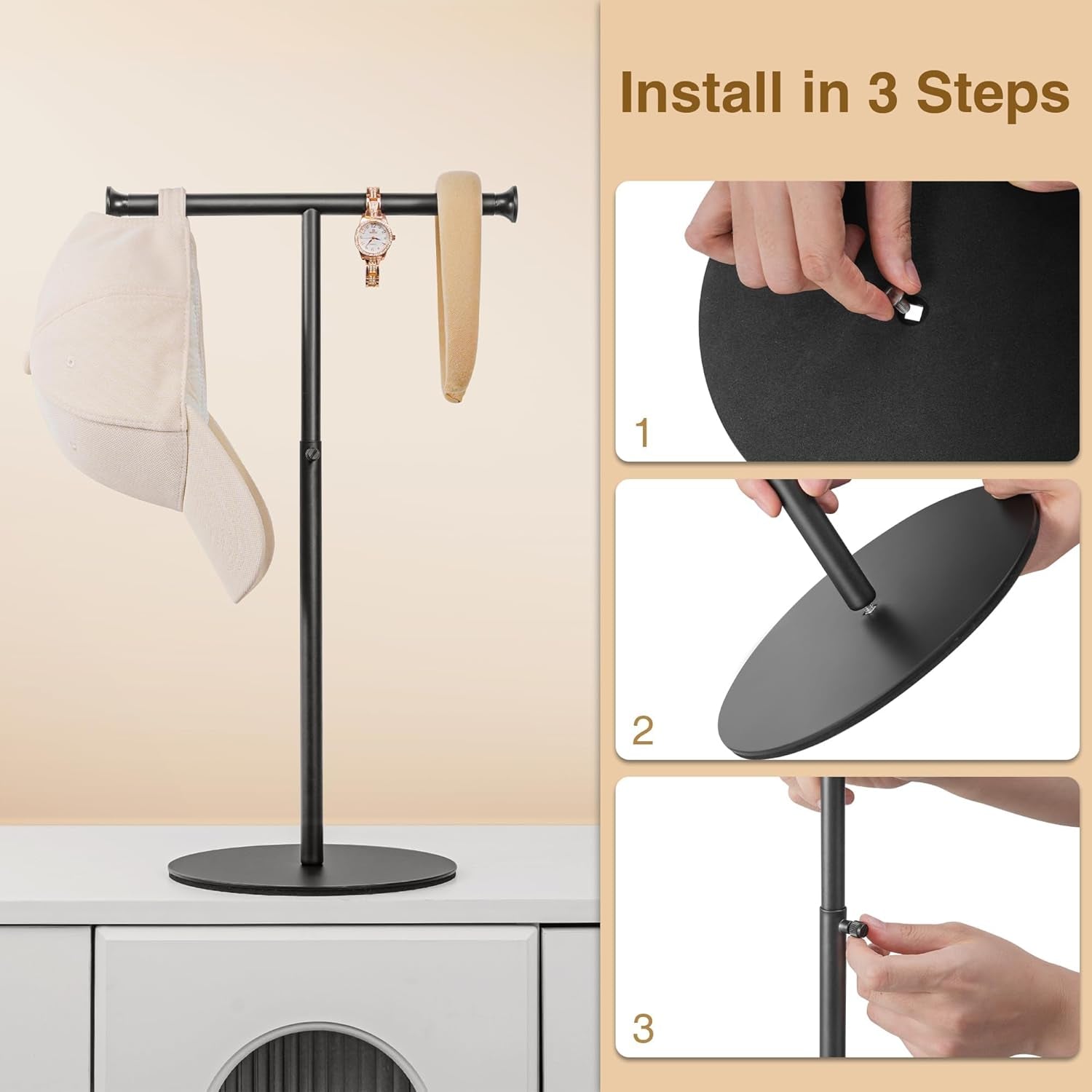 T Bar Purse Display Stand Tabletop