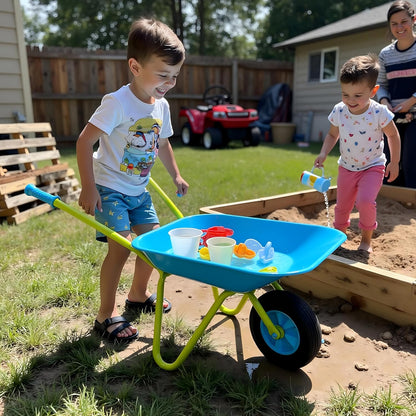Kids Metal Wheelbarrow Child-Sized