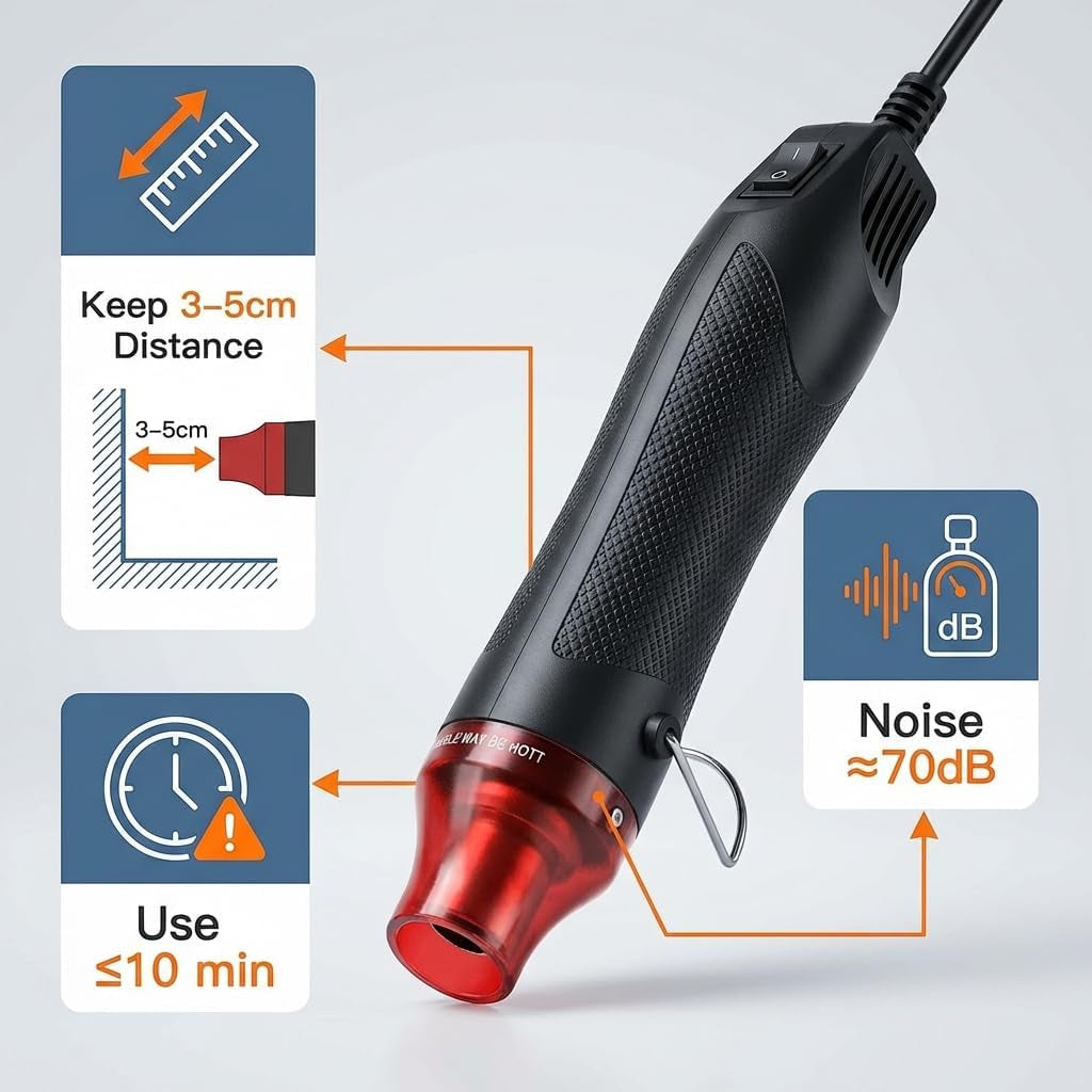 Mini Heat Gun,300W Portable Hot Air Tool