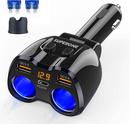 2026 Upgraded Cigarette Lighter Splitter