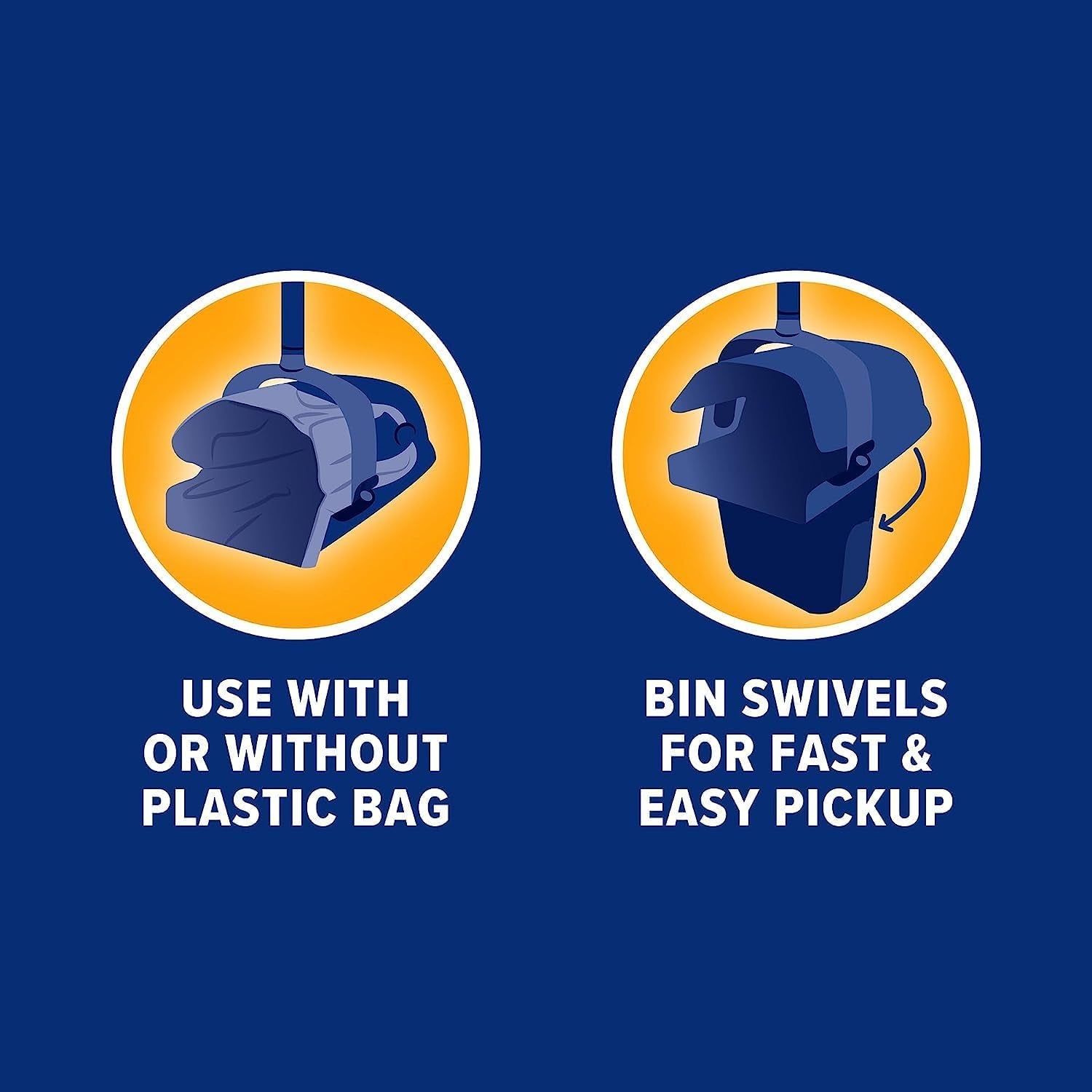 Dog Pooper Scooper Swivel Bin & Rake