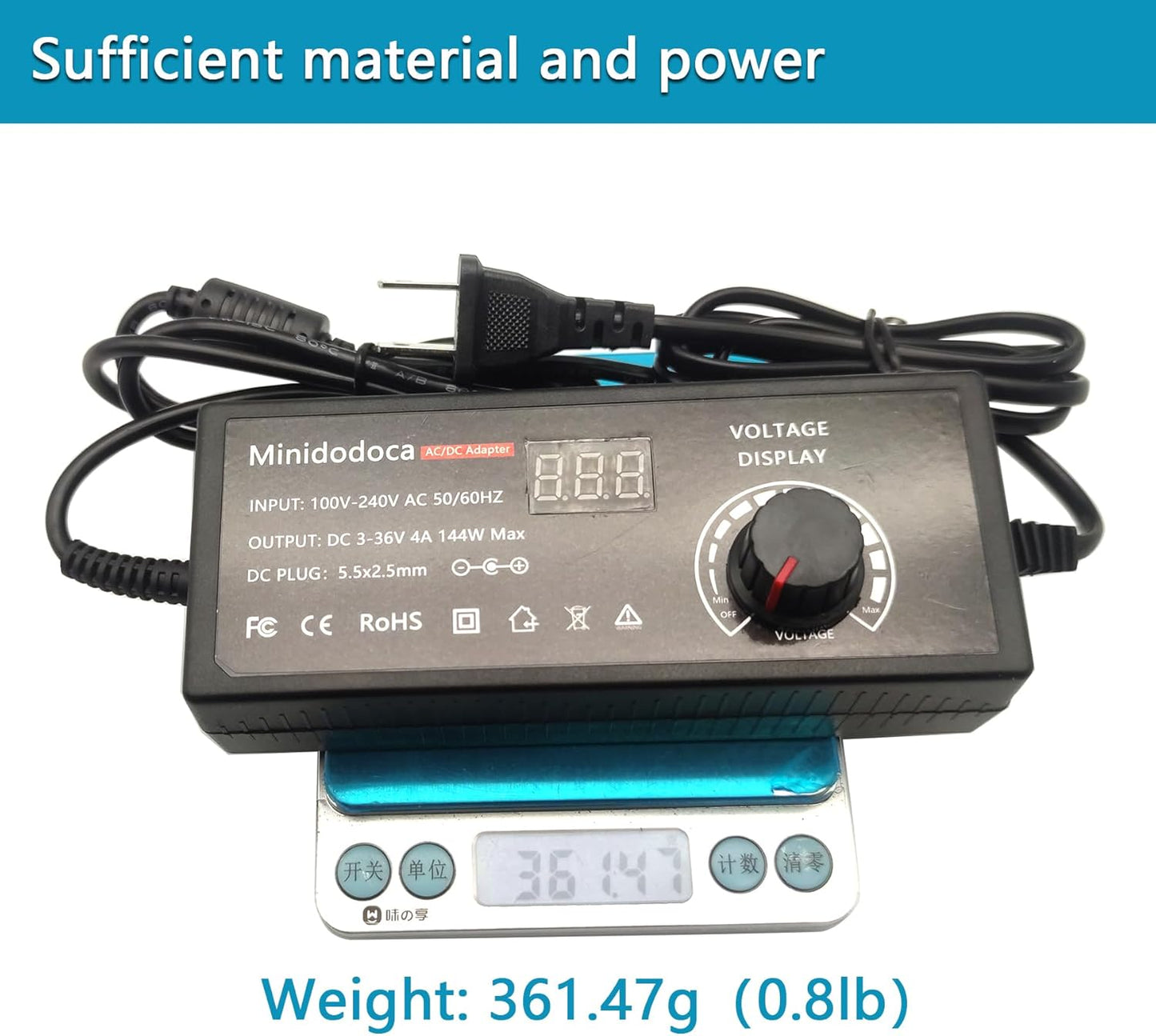 144W Power Supply Adjustable DC 3V ~