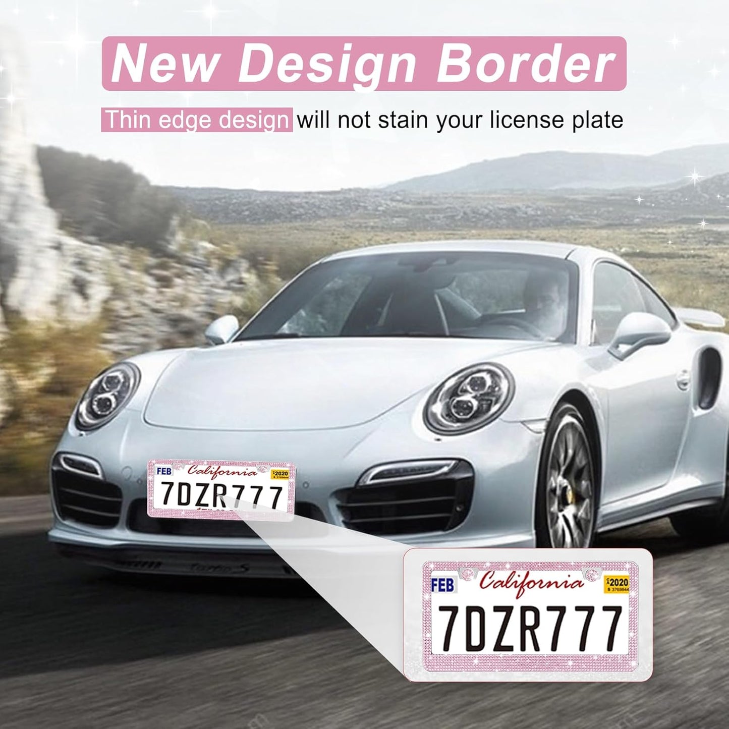 Bling License Plate Frame for Women