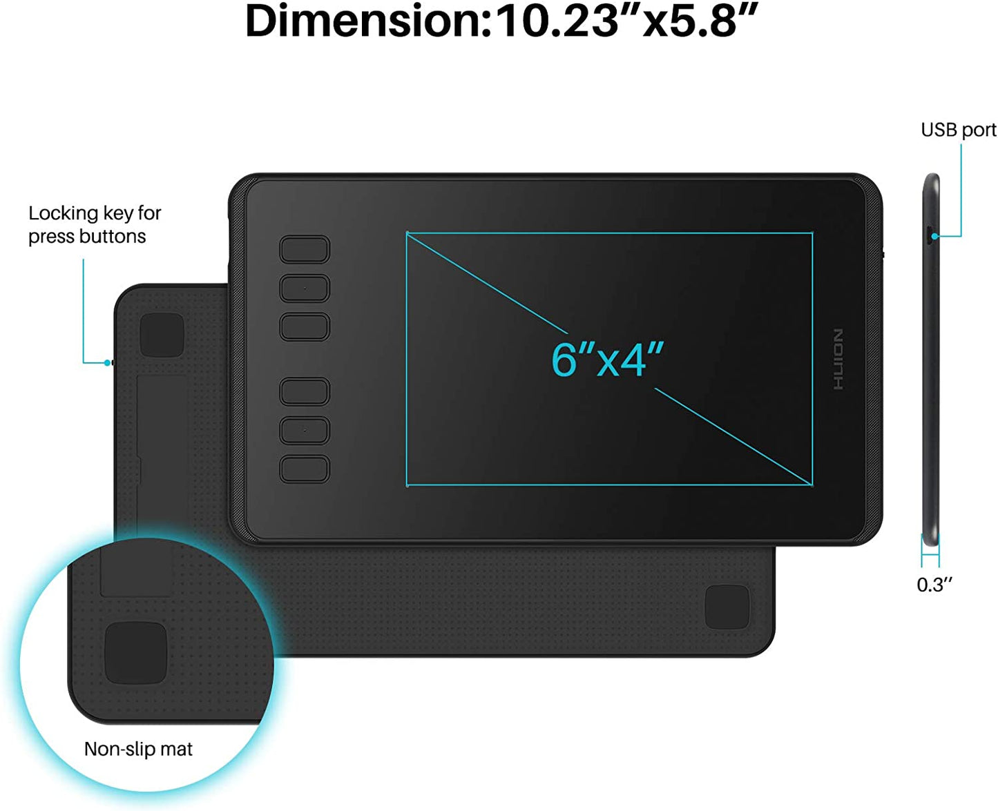 Inspiroy H640P Drawing Tablet, 6X4 Inch