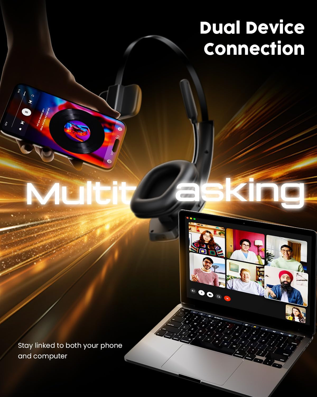 Trucker Bluetooth Headset with Charging