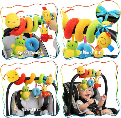 Spiral Car Seat Toys - Baby Sensory Soft