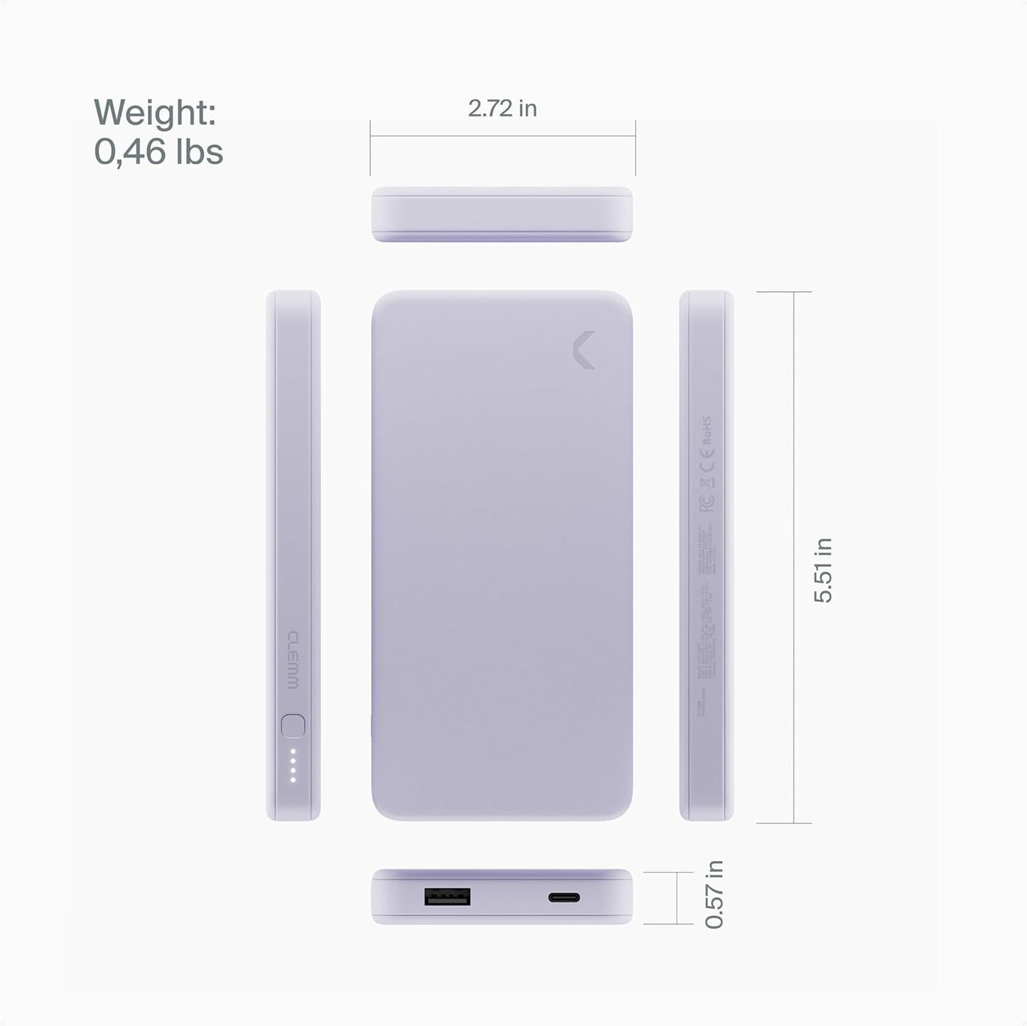 Portable Charger 10,000Mah Dual Port