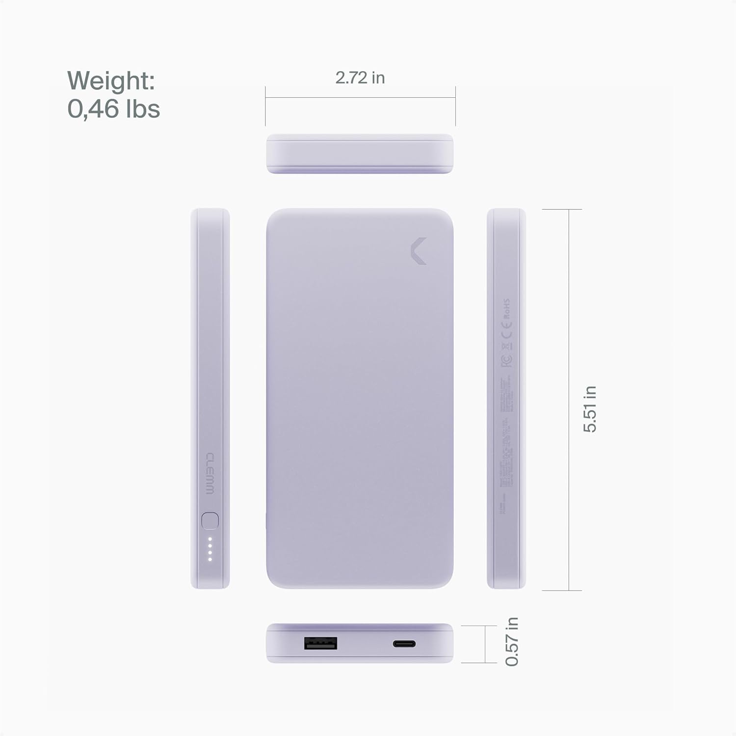 Portable Charger 10,000Mah Dual Port
