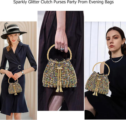 Sparkly Diamond Evening Bag Clutch Purse