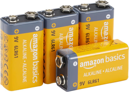 Basics 4-Pack 9V Long-Lasting Alkaline