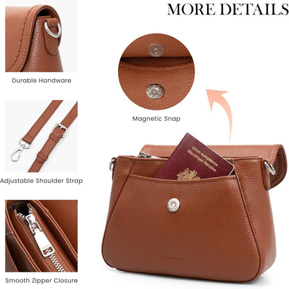 Genuine Leather Saddle Crossbody Bags 
