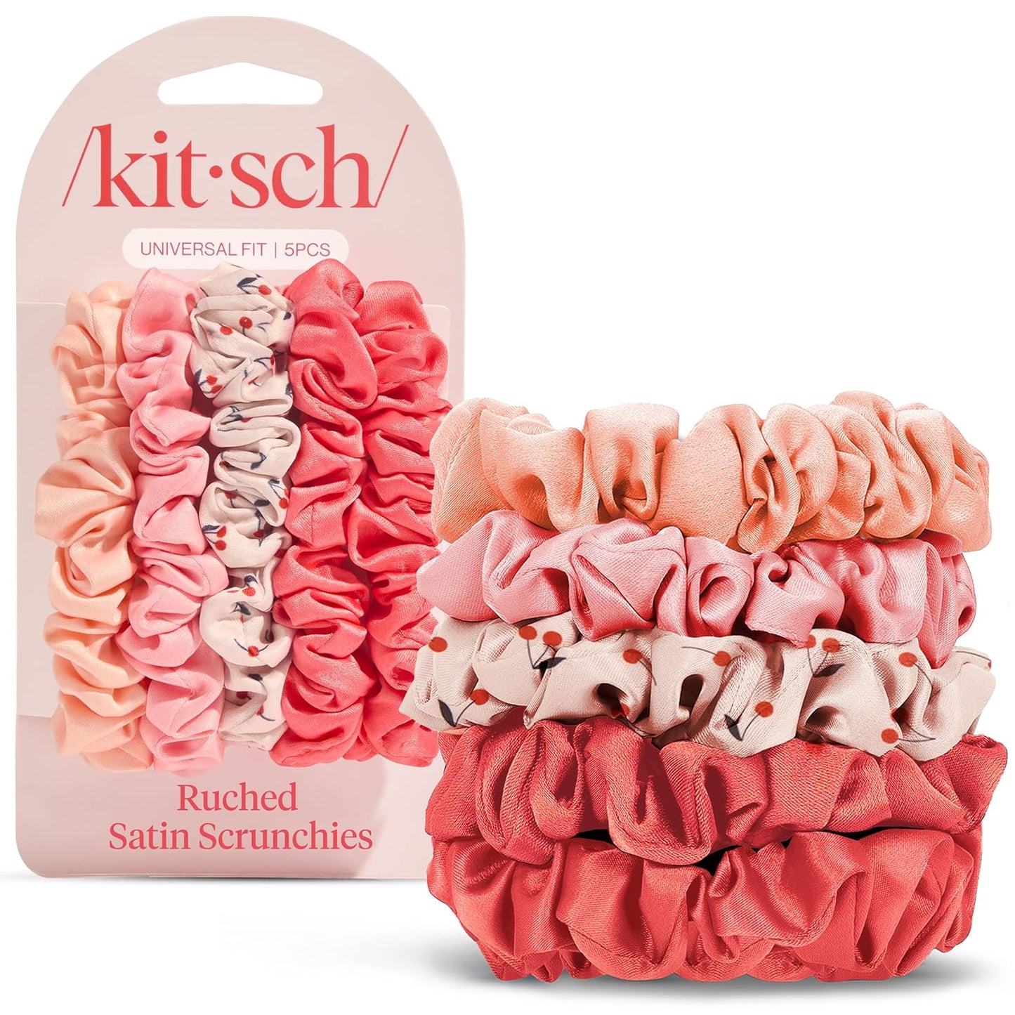 Ultra-Petite Satin Scrunchies for Women 