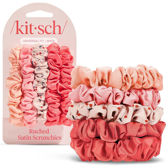 Ultra-Petite Satin Scrunchies for Women 