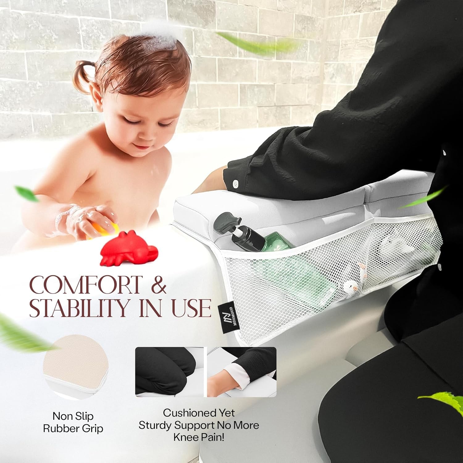 Baby Bath Kneeler & Elbow Rest Pad Set