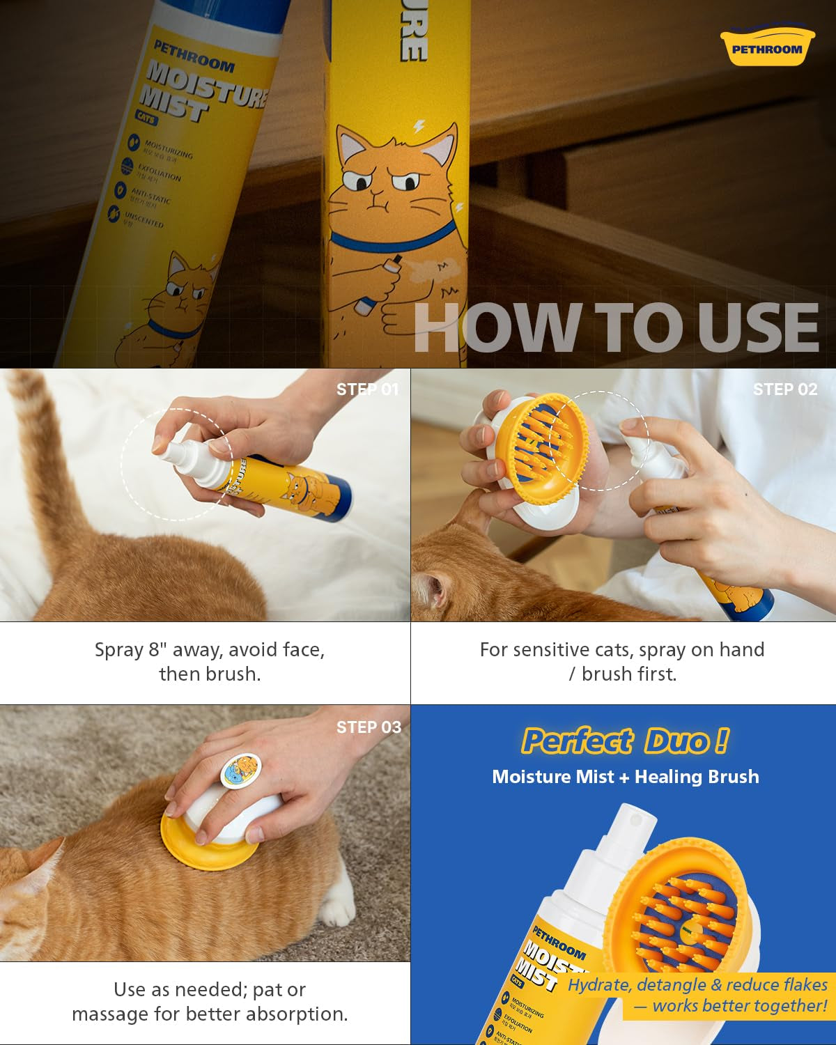 ] Unscented Cat Moisture Mist – Natural